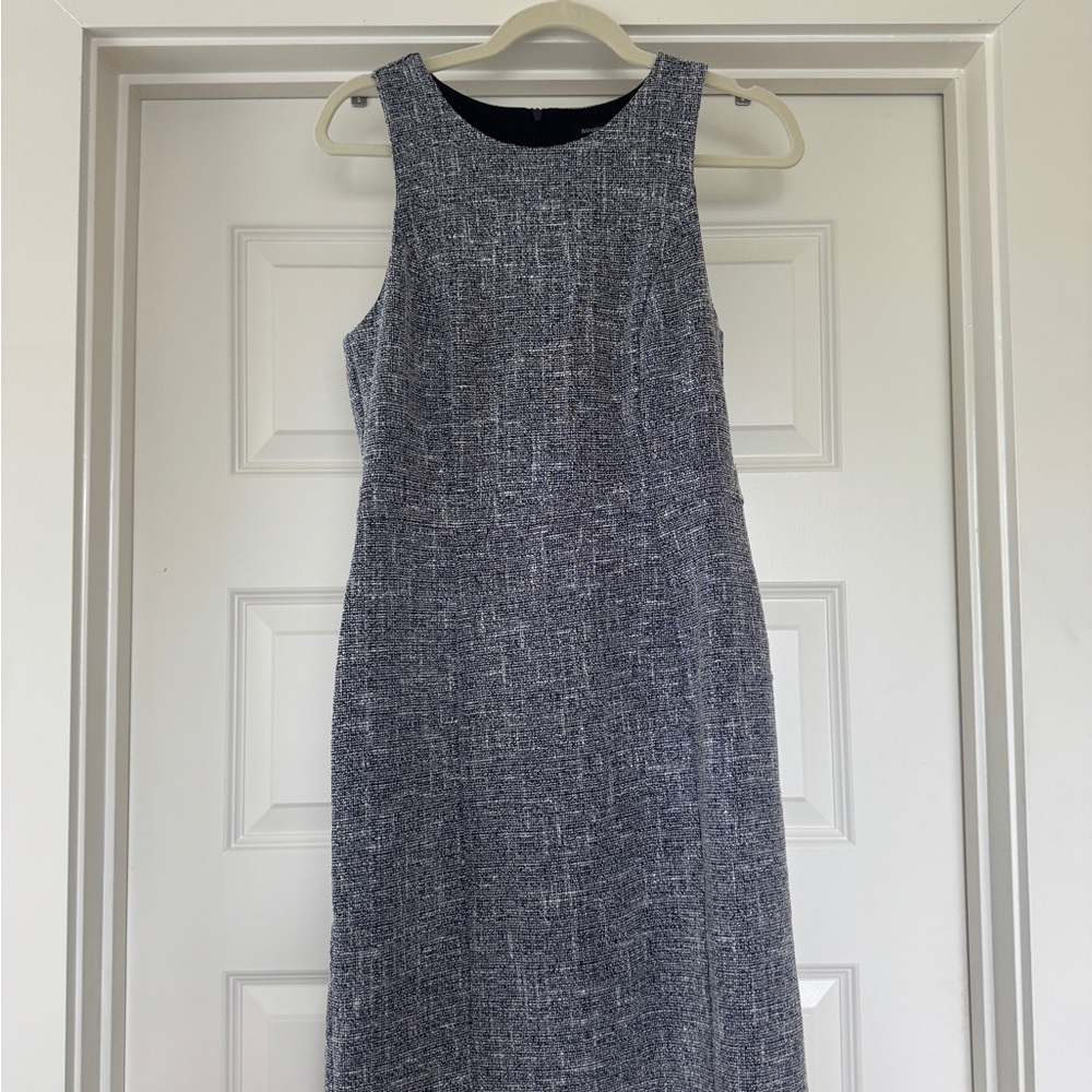Banana Republic Textured Grey Midi Dress